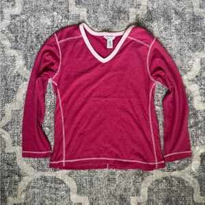 Nautica Pink V-Neck Sleepwear Top
